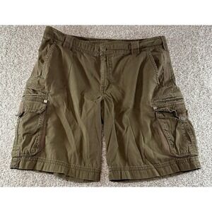 Ascend Corduroy Cargo Shorts Men's Size 36 Waist Khaki Tan Hiking Walking